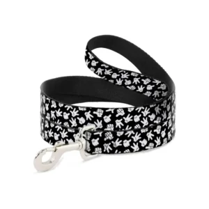 BD DOG LEASH MICKEY MOUSE BLACK & WHITE